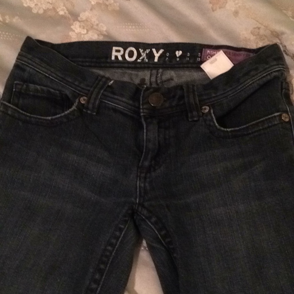 Roxy raw hem and cuffed jeans